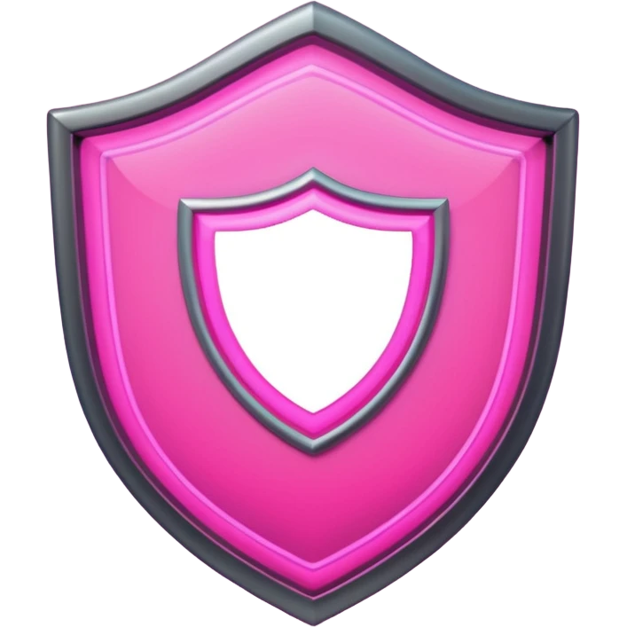pink neon shield with white frame emoji