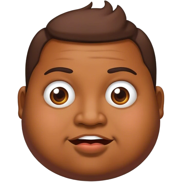fat and funny emoji