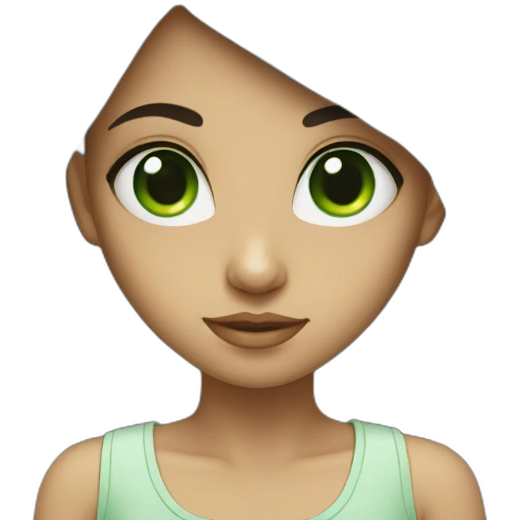 Girl with green eyes emoji