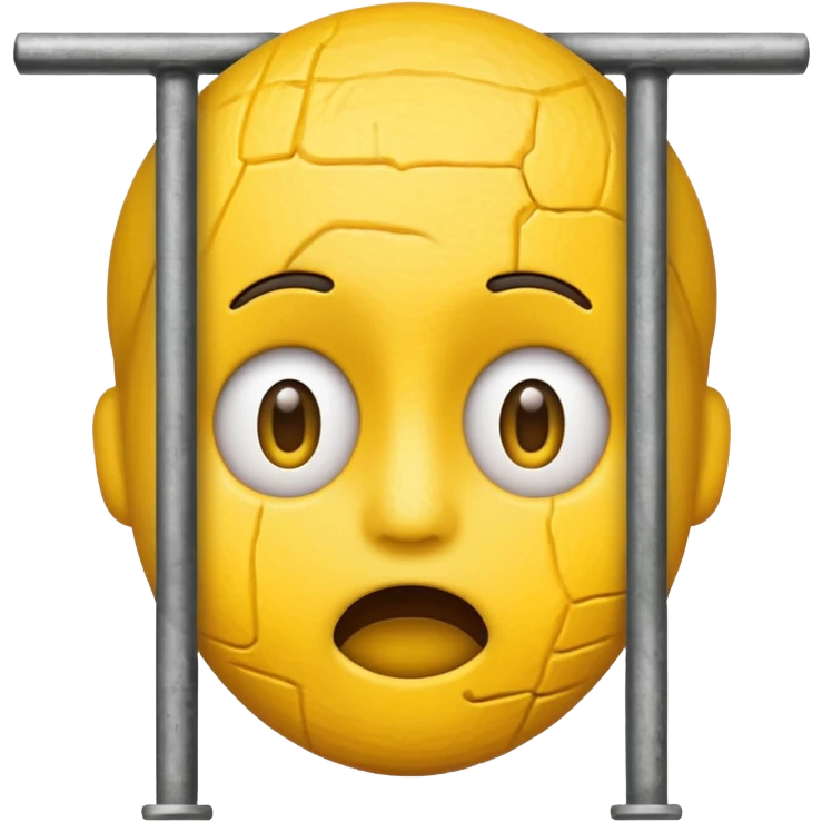 staunendes Emoji im Gefängnis emoji