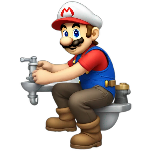 mario doing plumbing emoji