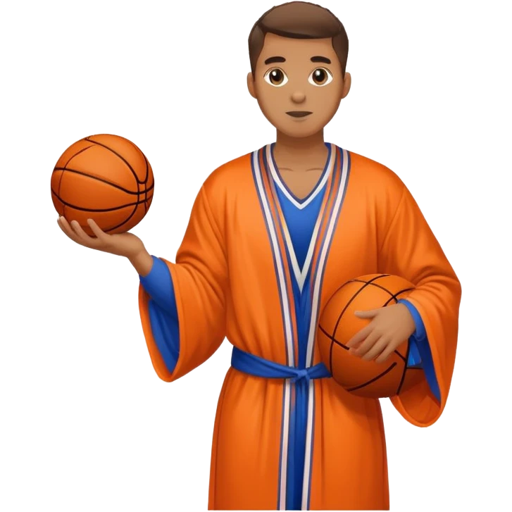 New York Knicks fan in a robe emoji