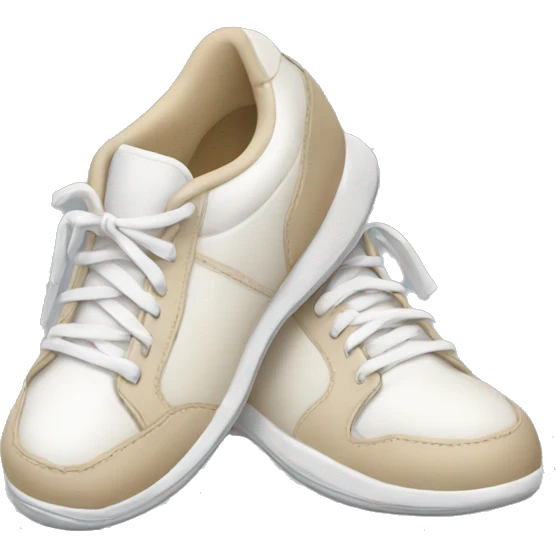 white and beige tennis shoes emoji