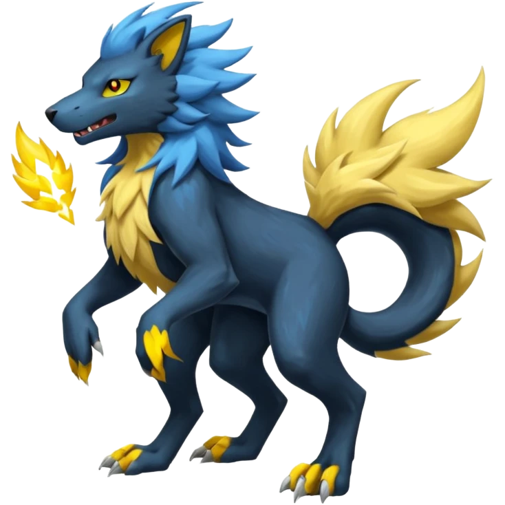 Pyroar-Sergal-Manectric-Luxray-Fakémon-fusion-animal-creature, full body  emoji