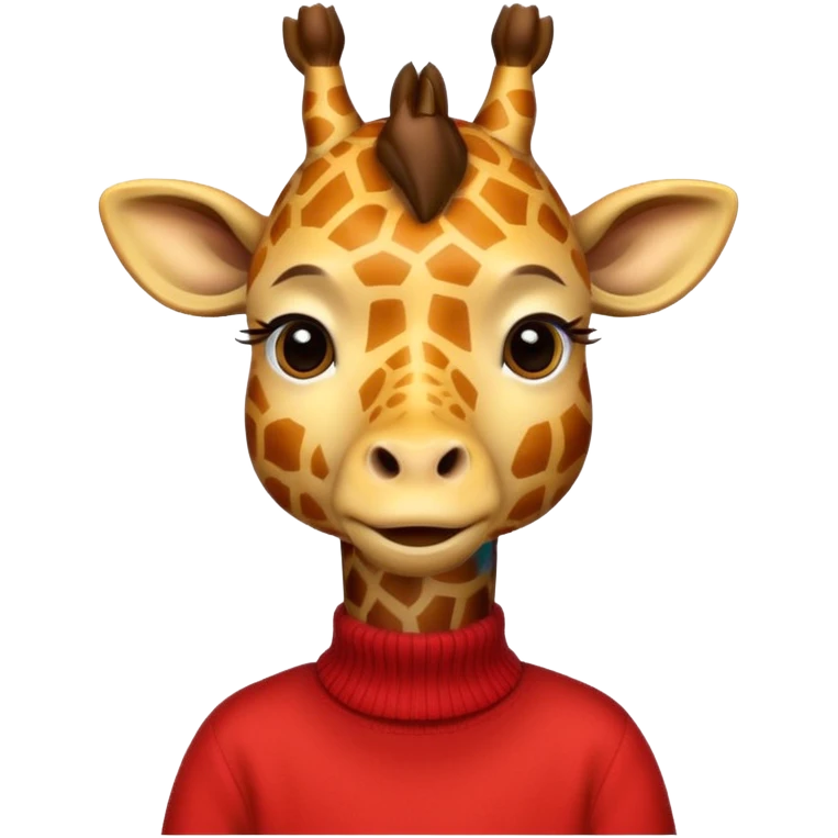 giraffe wearing red sweater emoji