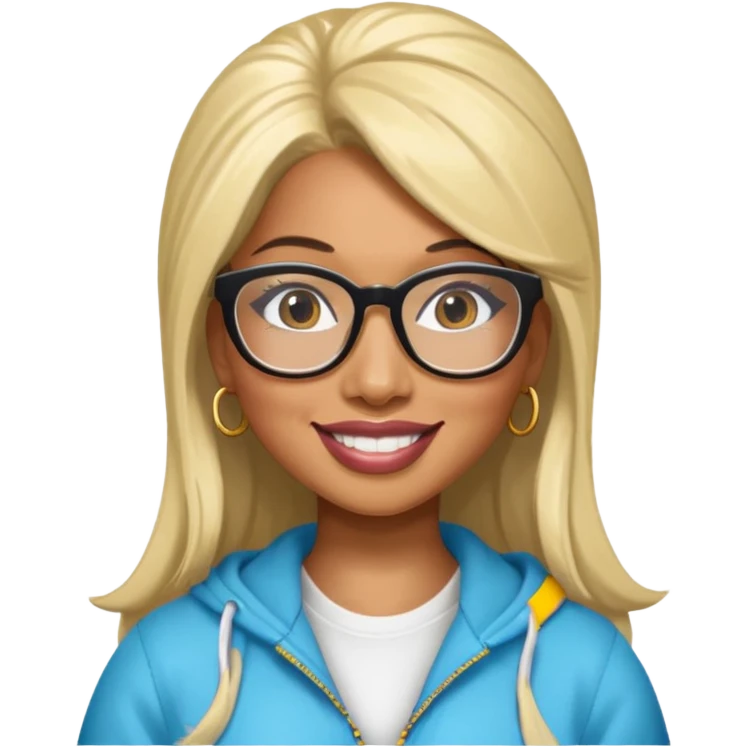 Rapper Nicki Minaj wear glasses emoji