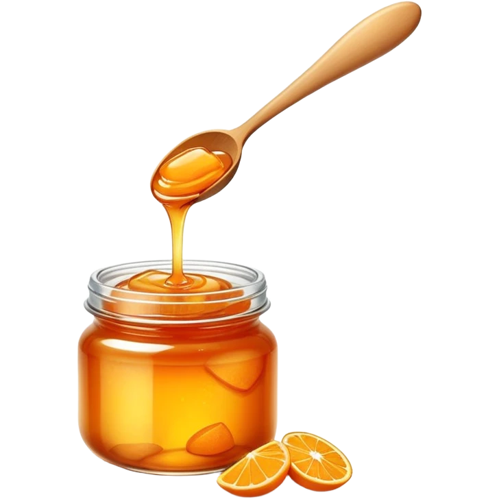 orange marmalade being spooned from jar emoji