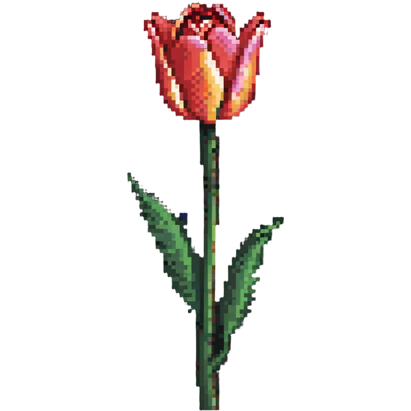 single tulip flower emoji