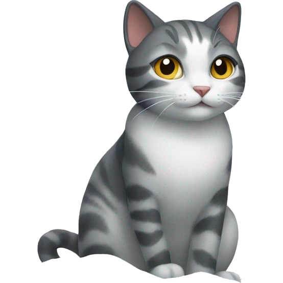 Cat playing in snow emoji