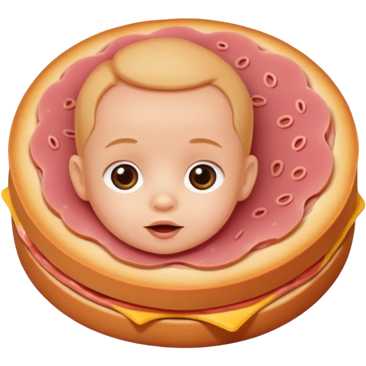 Baby with bologna emoji