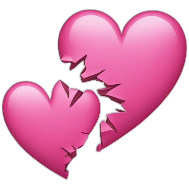 Pink broken heart emoji