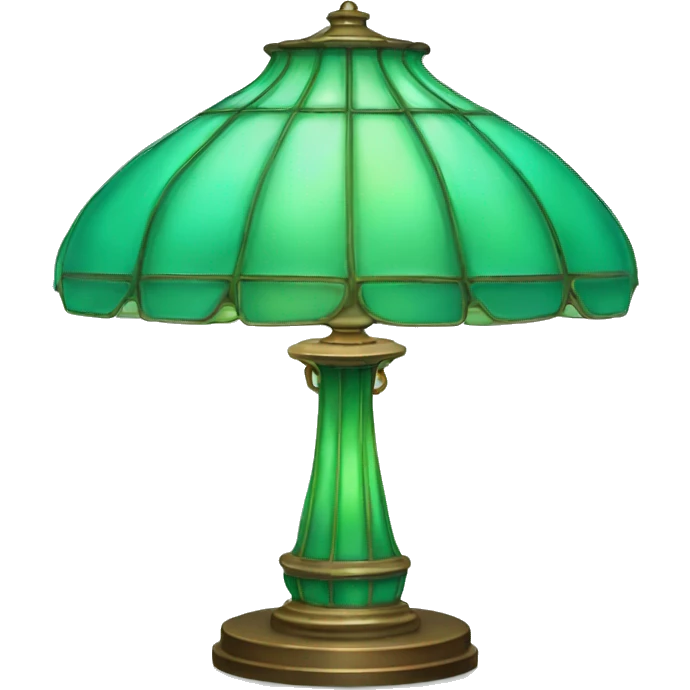 Green Tiffany lamp emoji