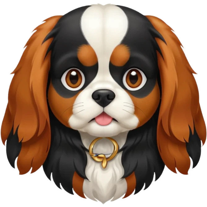 Cavalier king charles spaniel tricolor emoji