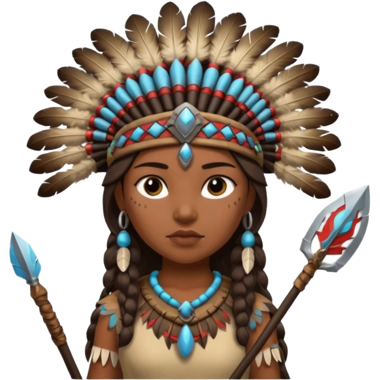 Native American girl warrior  emoji