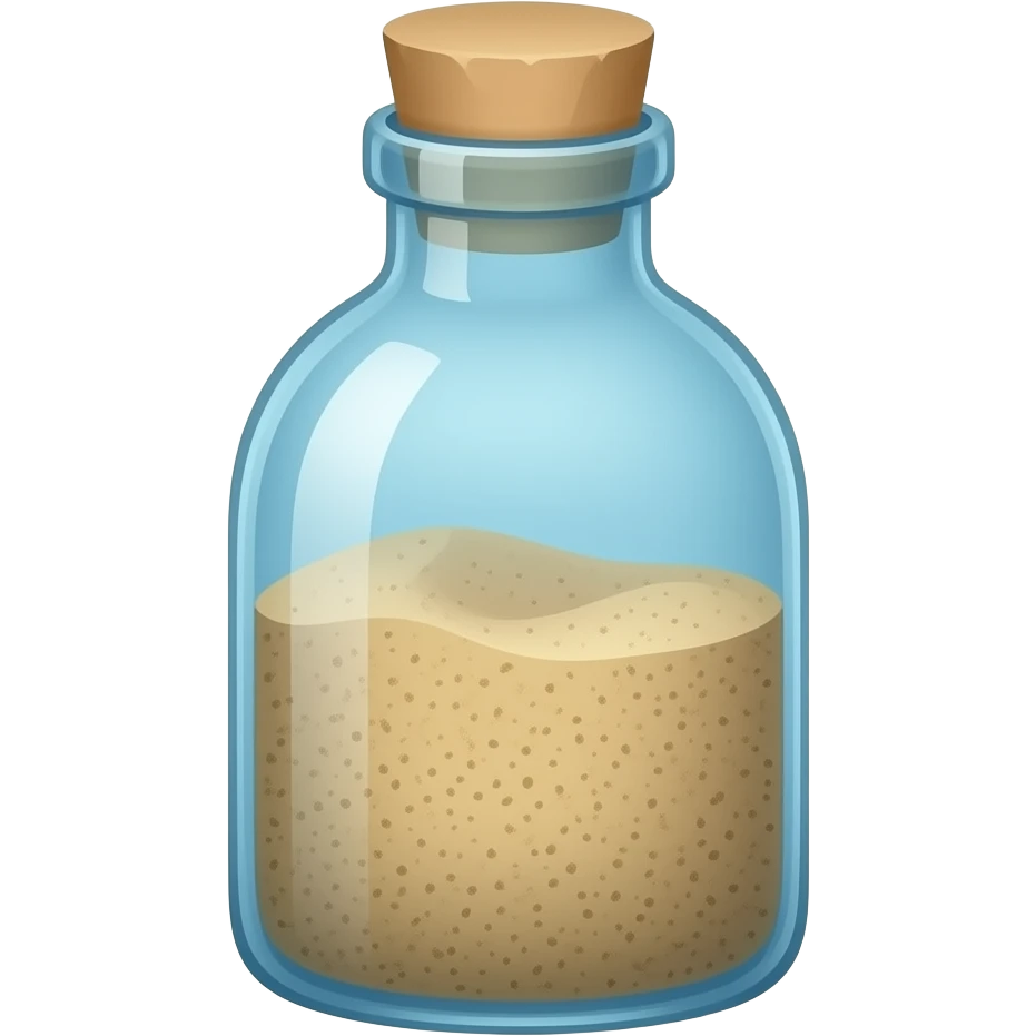 bottle of sand blue emoji