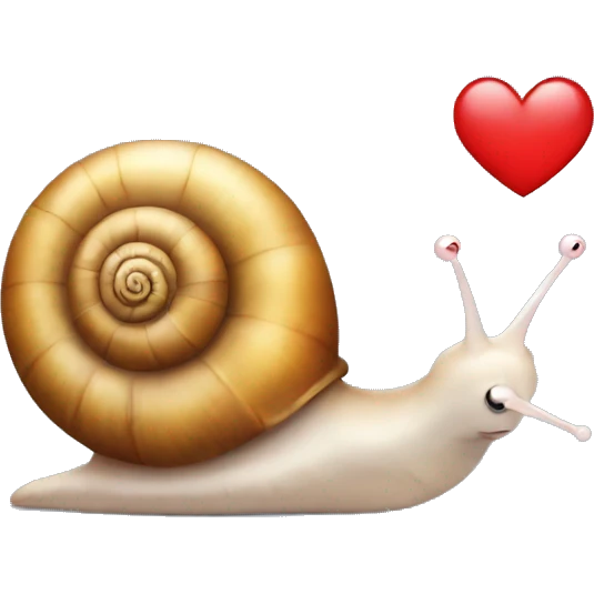 snail with heart emoji