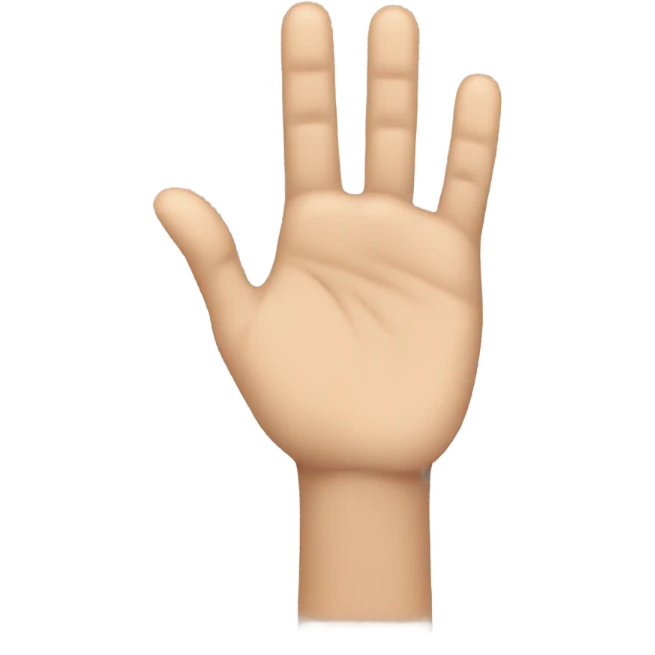 flat hand side view emoji