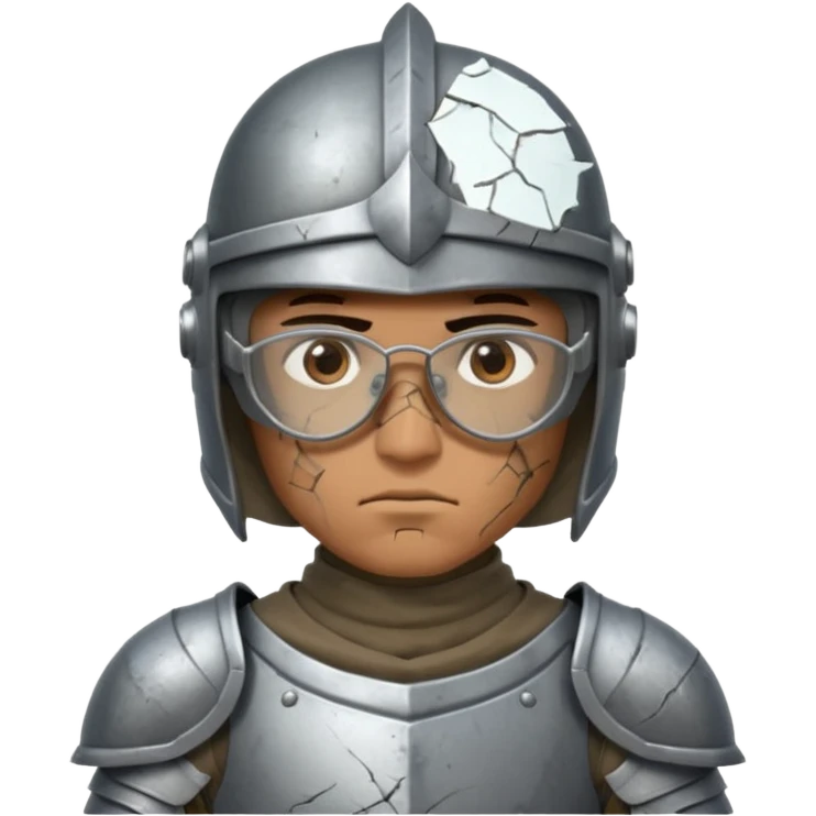 Knights with Glasses: Knight with cracked lenses after battle



















 emoji