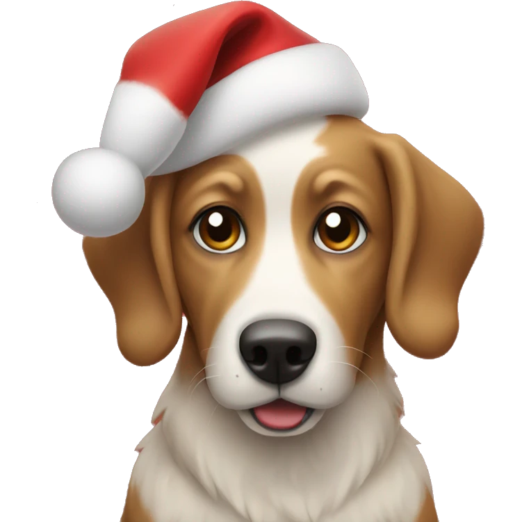 Christmas dog emoji