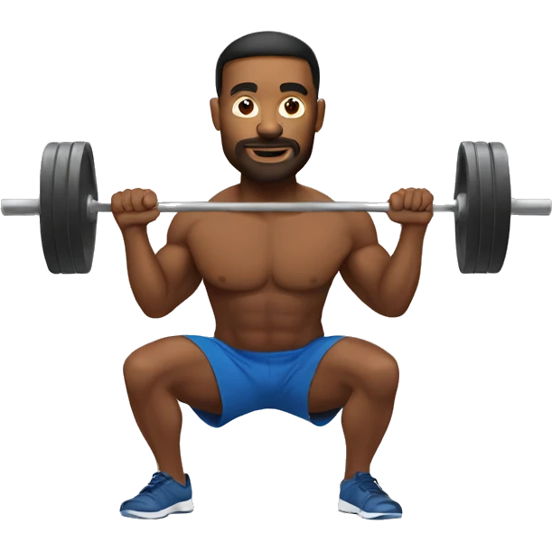 Man doing back squat emoji