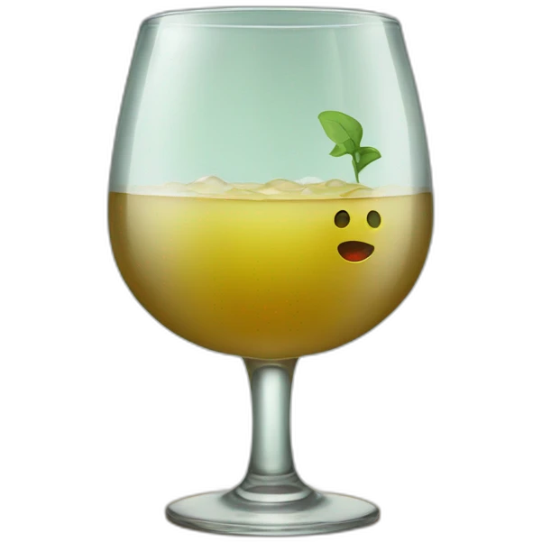 Pourring ginn in a glass emoji