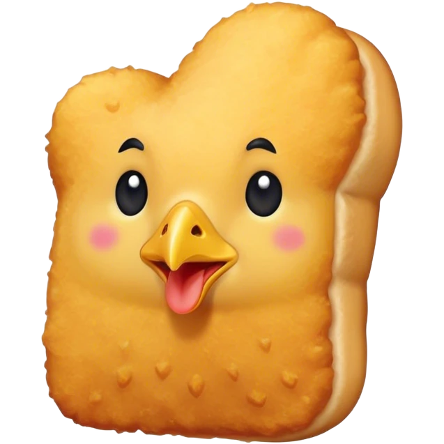 Chicken nugget no face emoji