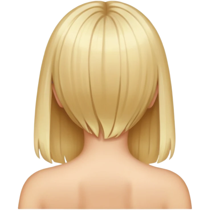Blond girl back of head  emoji