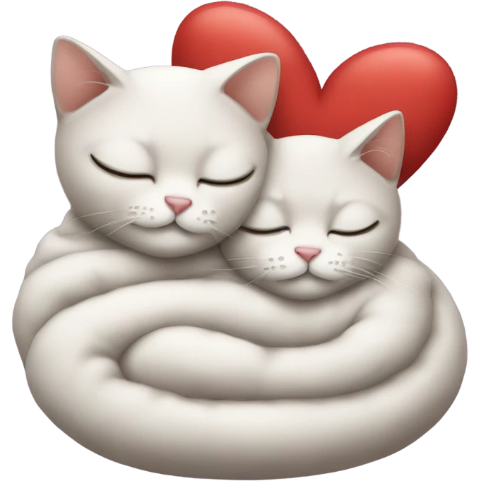 Cuddling cats on Valentine’s Day  emoji