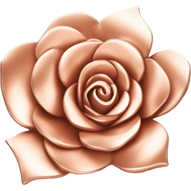 Rose gold flower emoji