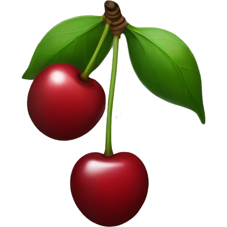 a single cherry that is black emoji