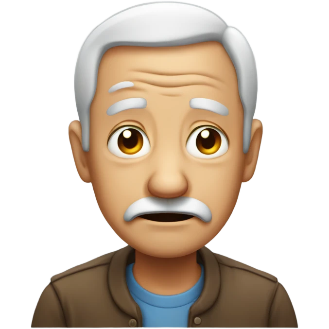 Grandpa crying emoji