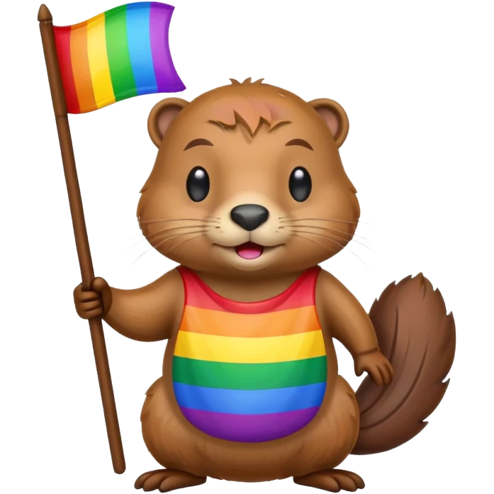 LGBTQ pride beaver  emoji