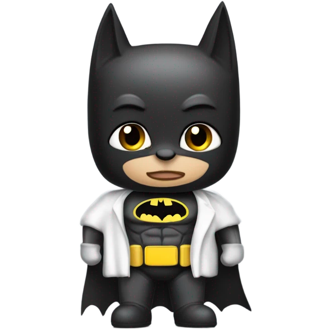 chat de compagnie déguisé en batman qui fais un bisou  emoji
