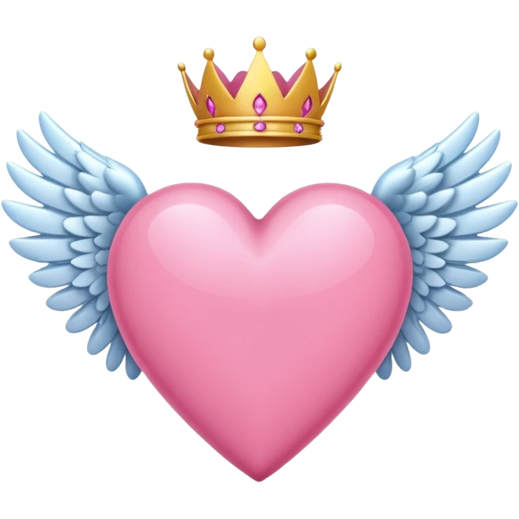 Haz un corazón de este color 💖 con estas alas 🪽 emoji