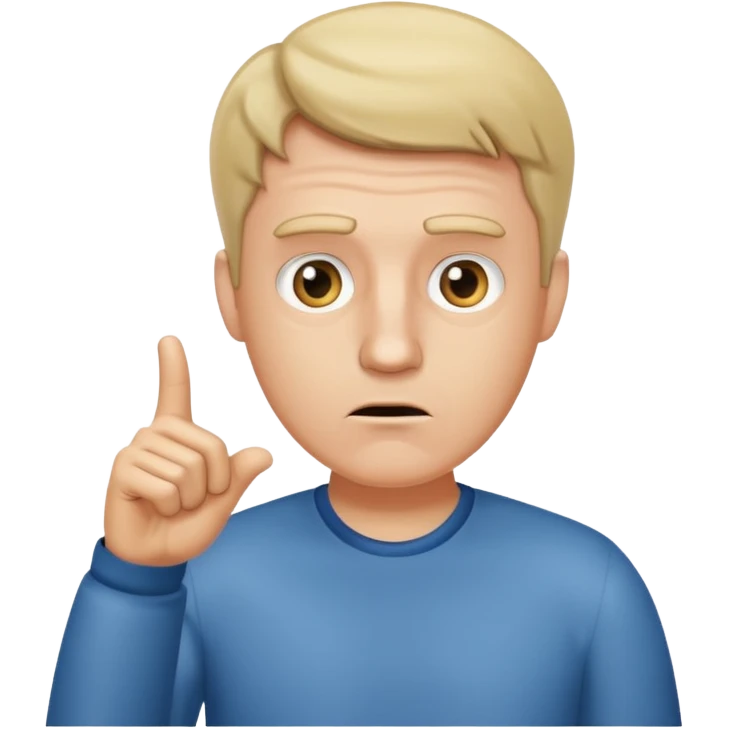 White man point at himself with a confused look  emoji