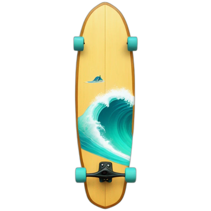 surf longboarding in wave making hang ten emoji