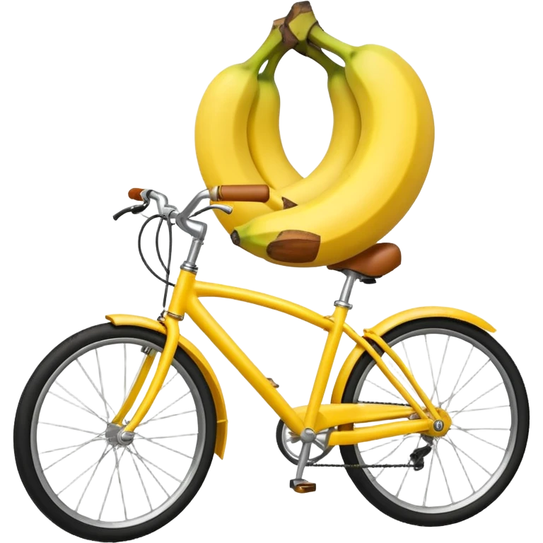 A banana lifting a bicycle  emoji