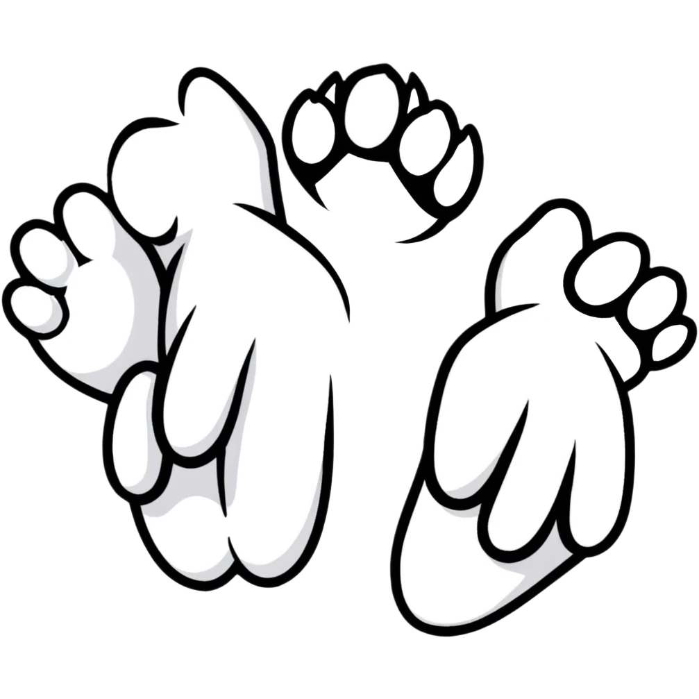 two puppy paws emoji