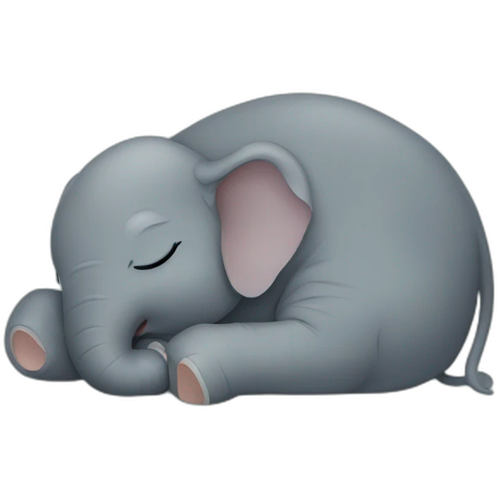 elephant sleeping emoji