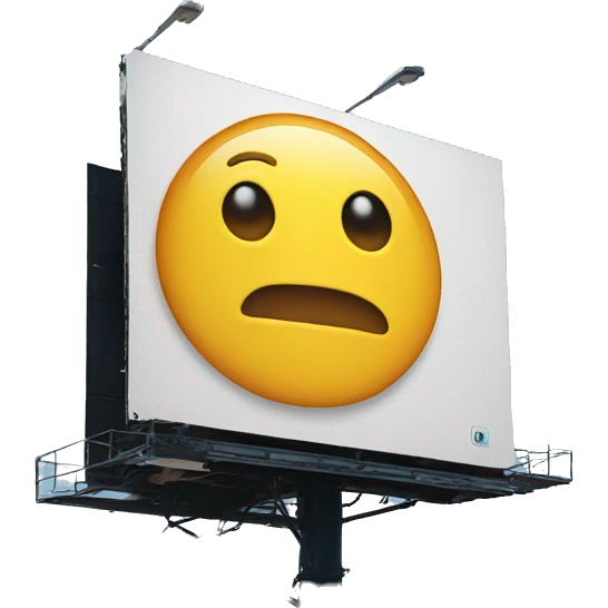 A billboard emoji