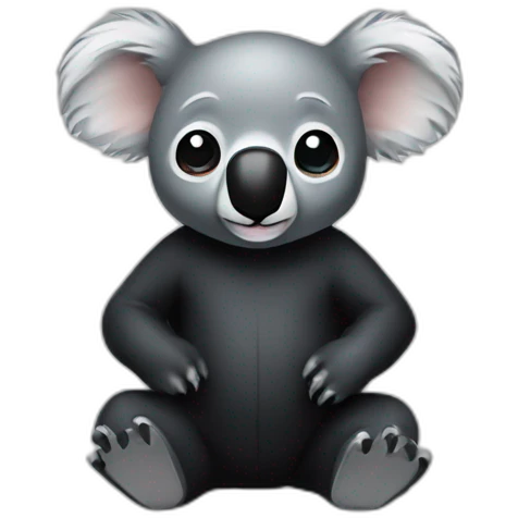 koala in black rubber suit emoji