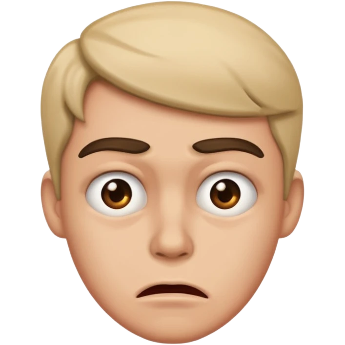 Persons facial response to eating disgusting food emoji