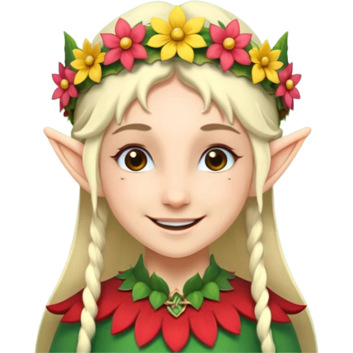elf with flower crown emoji