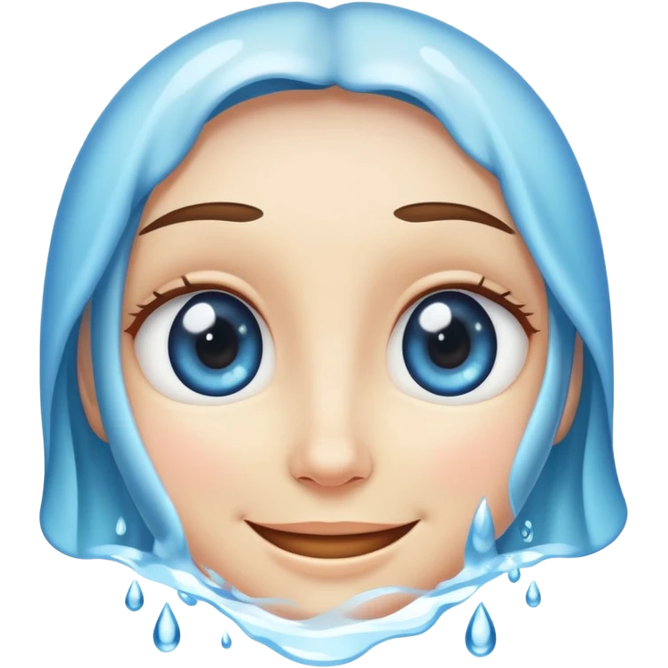 Watery eyes with a smile emoji