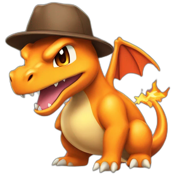 charizard with hat emoji