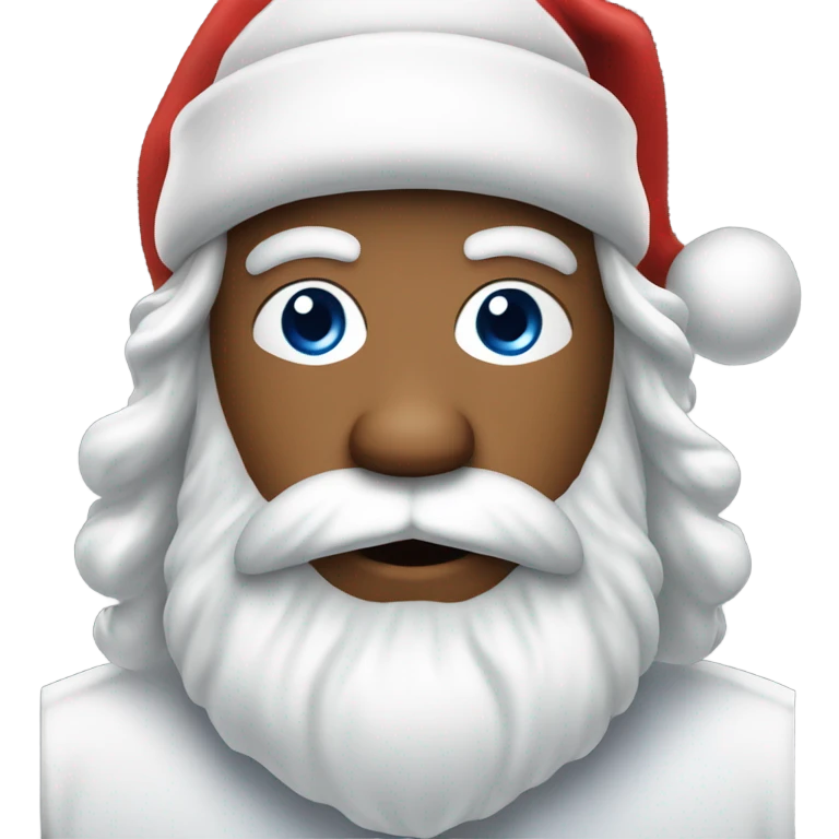 Santa with a blue hat and a white beard emoji