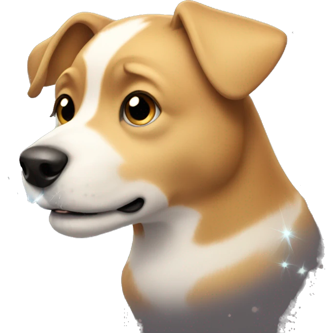 Dog with sparkles emoji