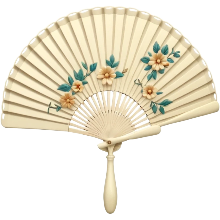 Fan: An open, handheld fan, often associated with opera or classic theatre emoji