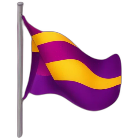 bandera roja amarilla y morada emoji