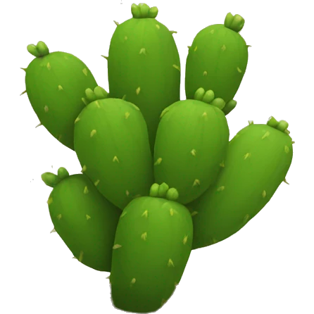 single round Nopal without pot emoji
